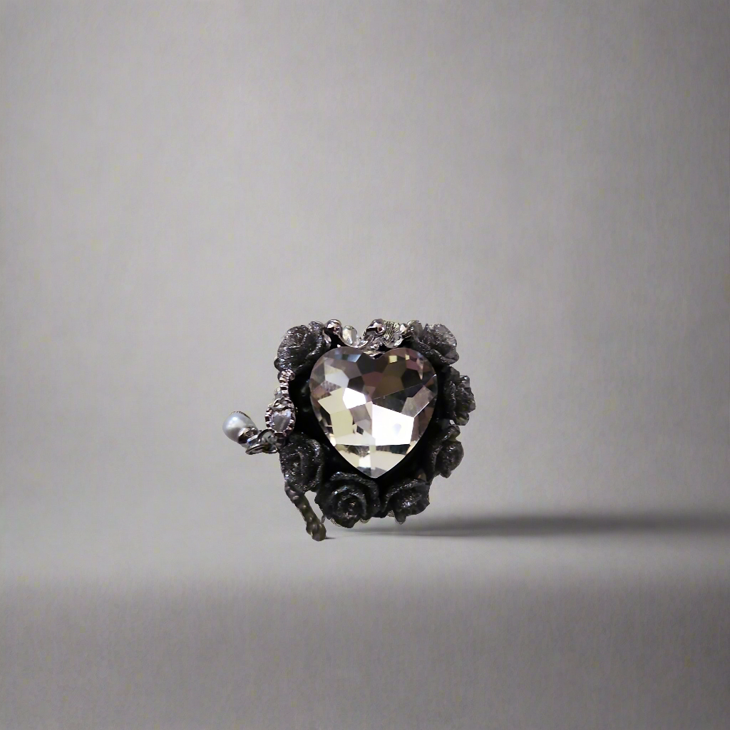 Rose Heart, Side Dangle Bead