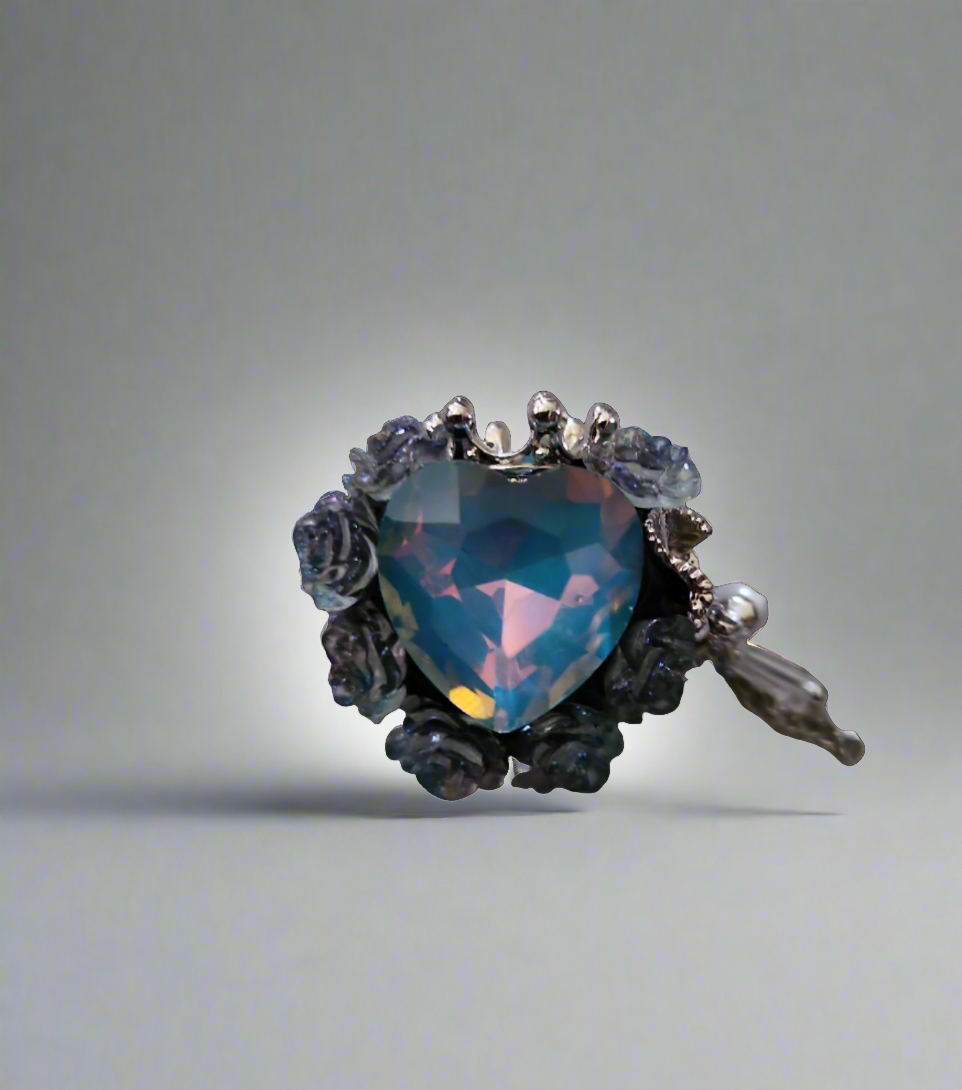 Rose Heart, Side Dangle Bead