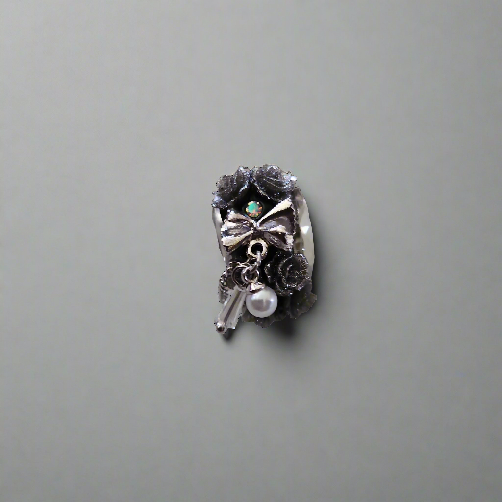 Rose Heart, Side Dangle Bead
