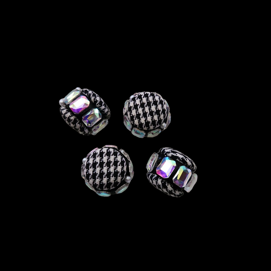 Checkered Round Bead